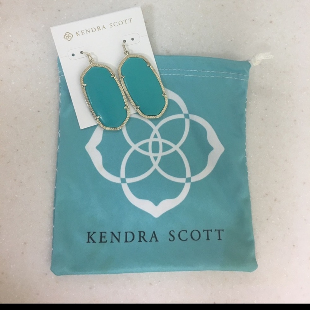 Kendra Scott Elle Blue gold earrings